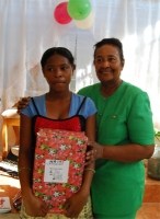 Orphan in the Bon Repos orphanage receiving their Make Jesus Smile shoeboxes 